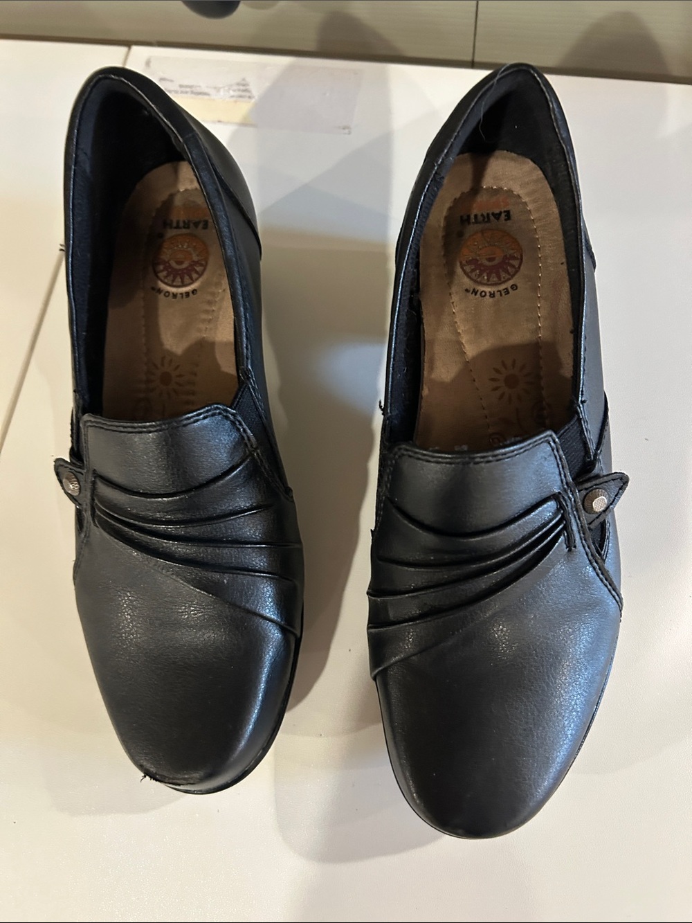 Earth Spirit Black Slip-On Comfort Loafers
